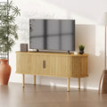 TV Stand, Modern TV Console Table with Storage Compartment and Sliding Door, Gaming Entertainment Center with Cabinet for Living Room, Bedroom
