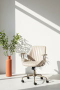 HOMLUX Modern Ergonomic Computer Office Chair Suede Fabric Desk Chairs for Executive or Home Office